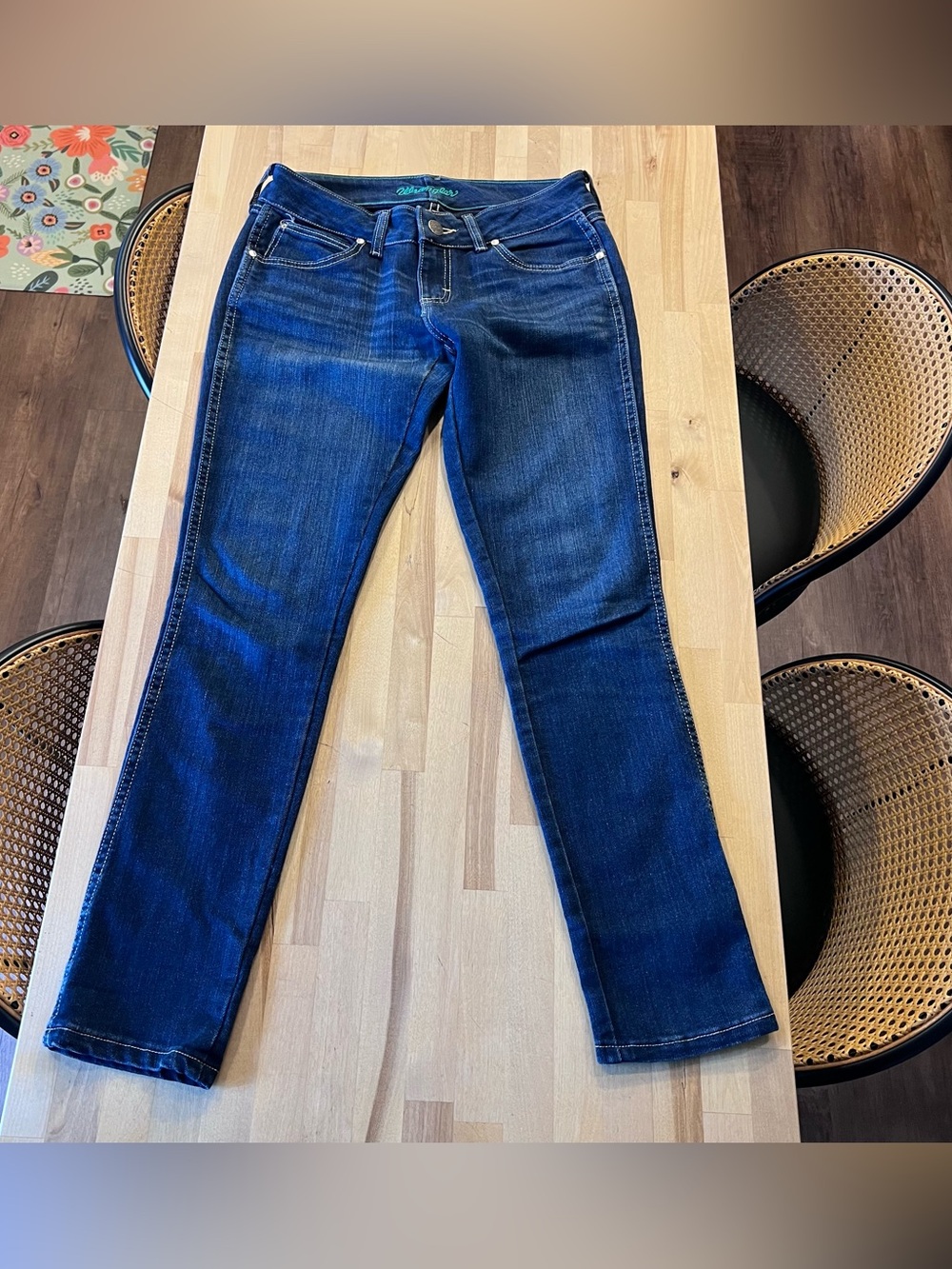 Wrangler Retro Low Rise Dark Wash Straight Leg Jeans